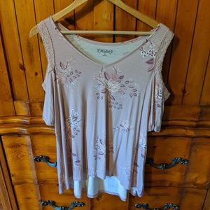 Floral Cold Shoulder Top